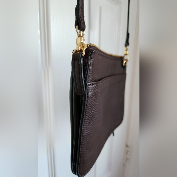 Vince Camuto leather and multi strap cross body bag with braided zipper. NWOT - Picture 5 of 11